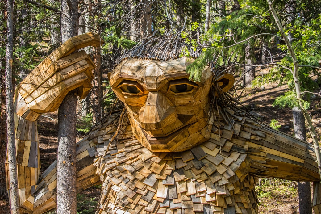 Giant Wooden Woodland Troll Structure